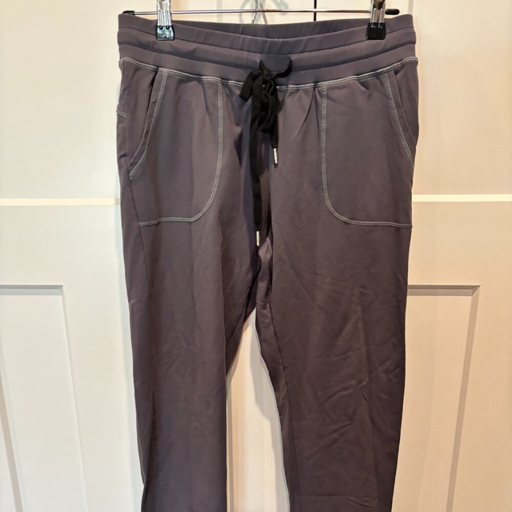 Zyia Active Peak Zipper Joggers in dark gray, women’s size small.